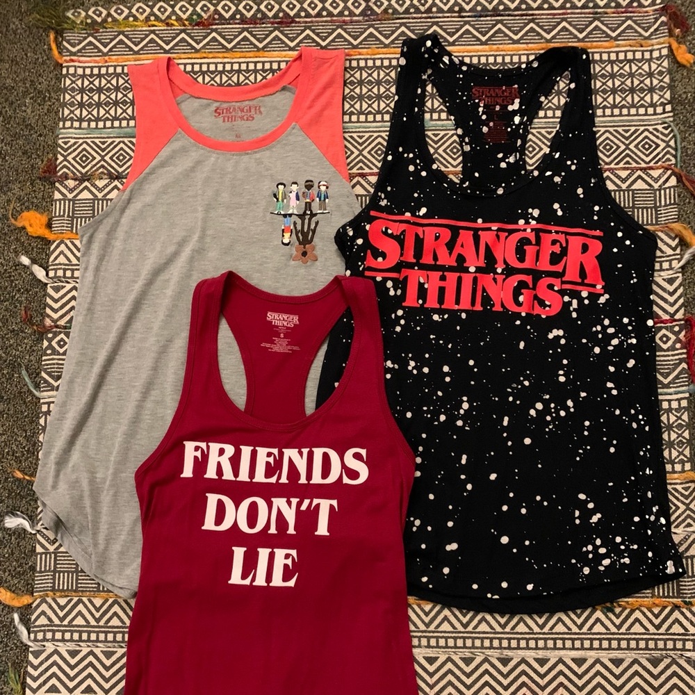 Bundle of 3 Stranger Things tank tops